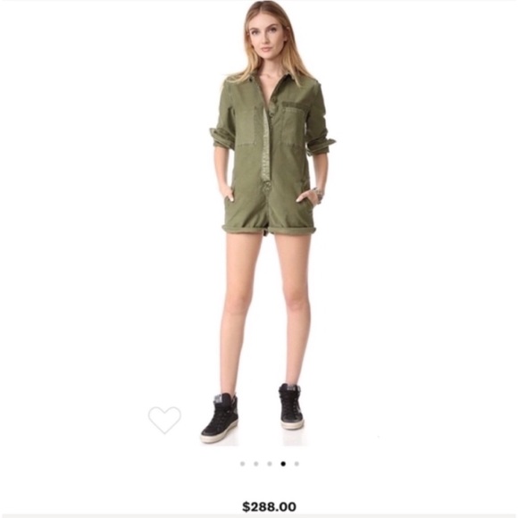 Current/Elliott Army Green Military Romper - Picture 8 of 8